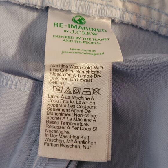 J CREW H5616 Womens Baby Blue Classic Chino Shorts Sz 6 Mid-Rise Flat Front - Picture 10 of 10